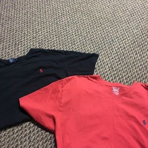 Two Ralph Lauren polo v necks